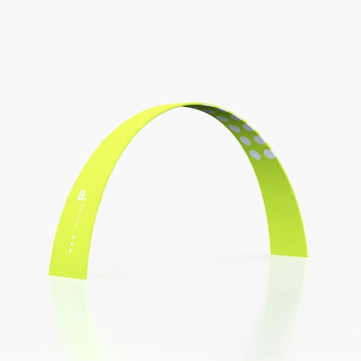 Arco têxtil curvo Vario arch A cor lima com impressão
