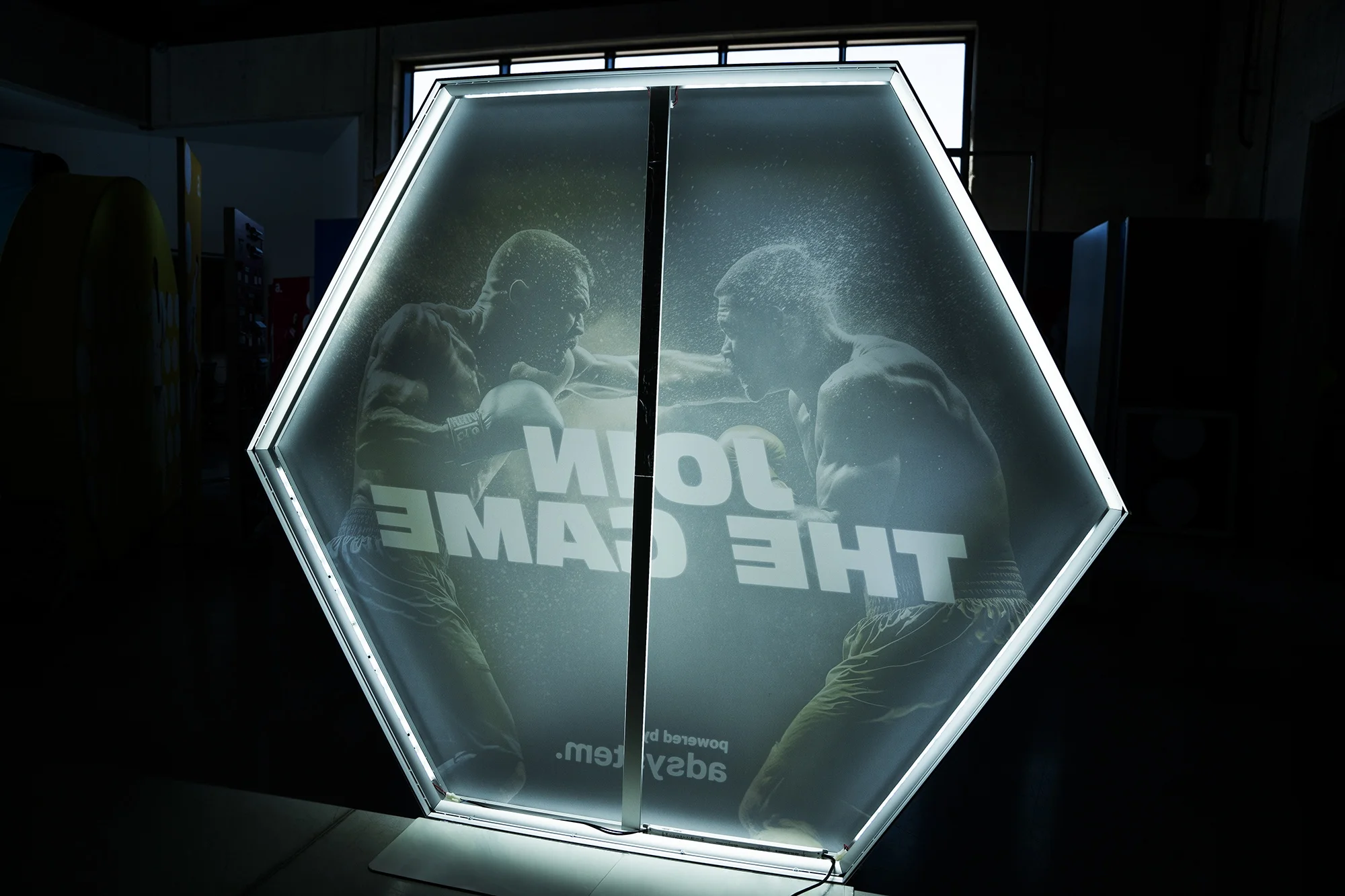 caja de luz hexagon