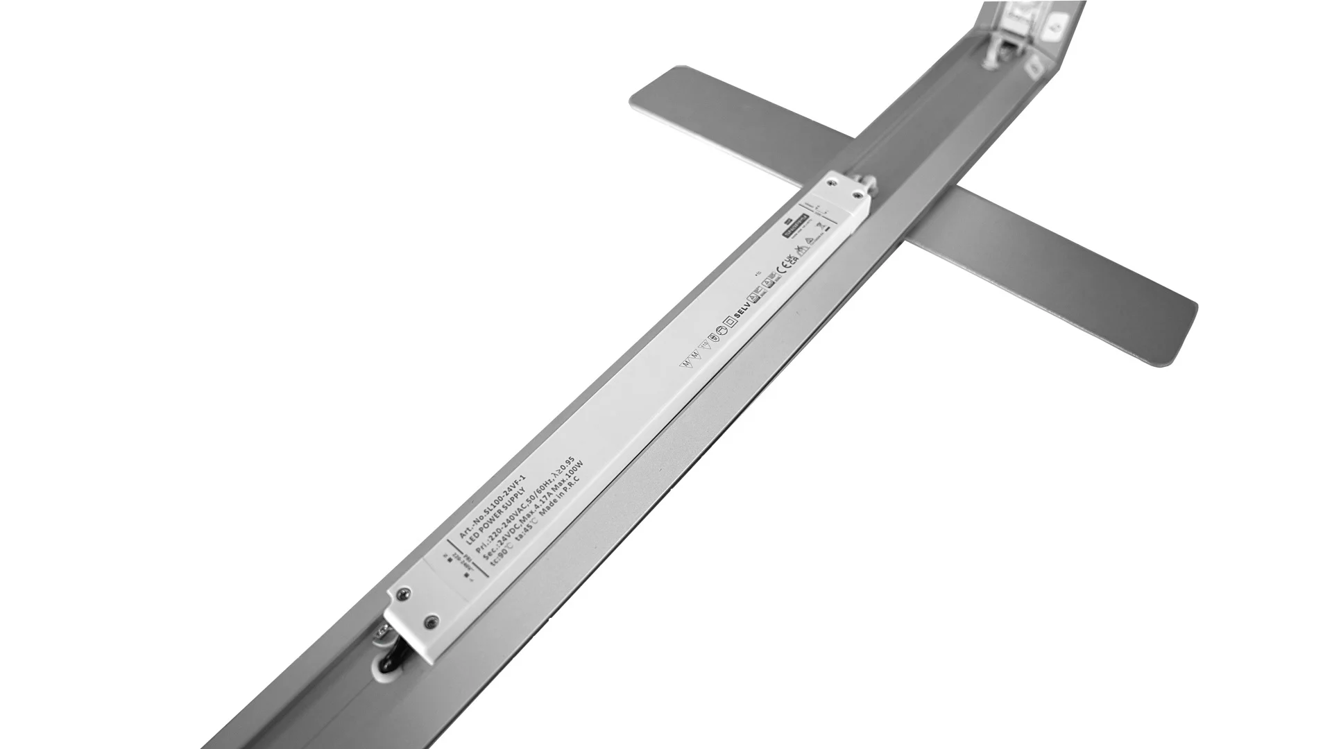 Close-up of the frame and feet in the adFrame Slim lightbox