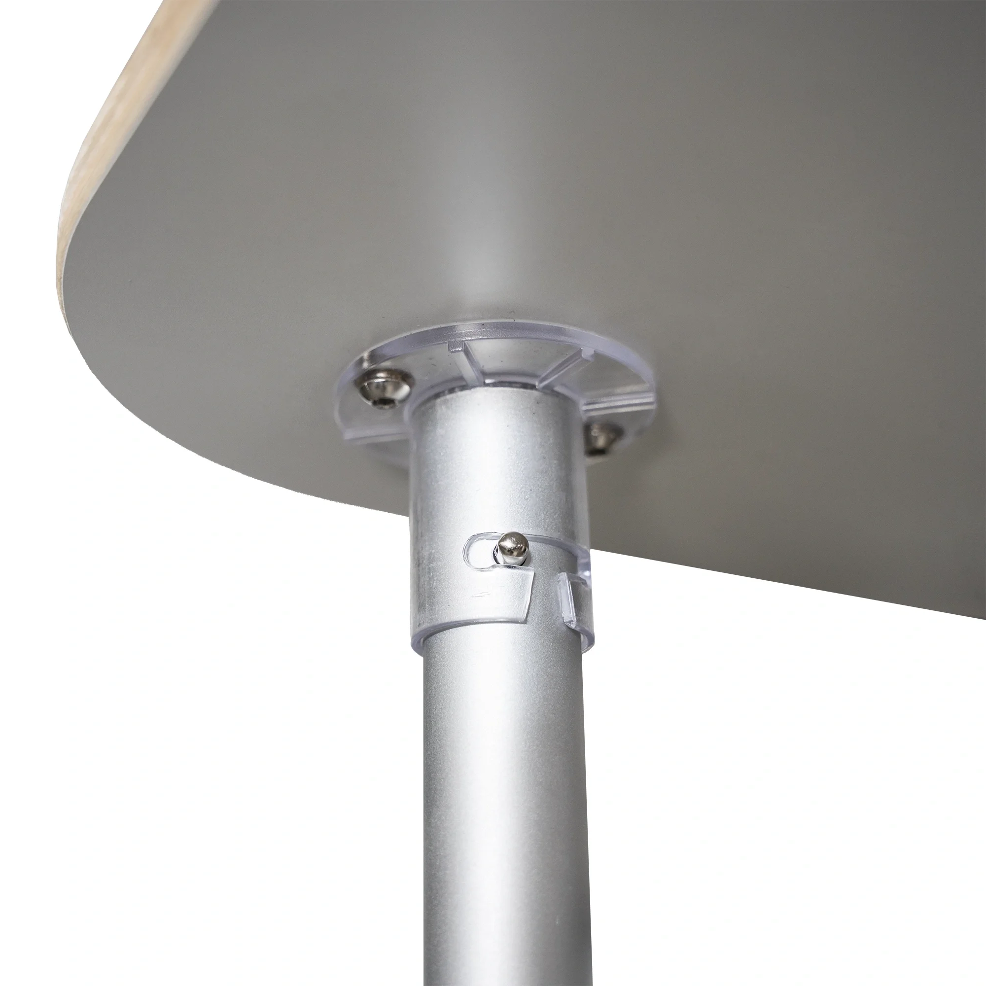 Tube counter close-up leg mounting detail