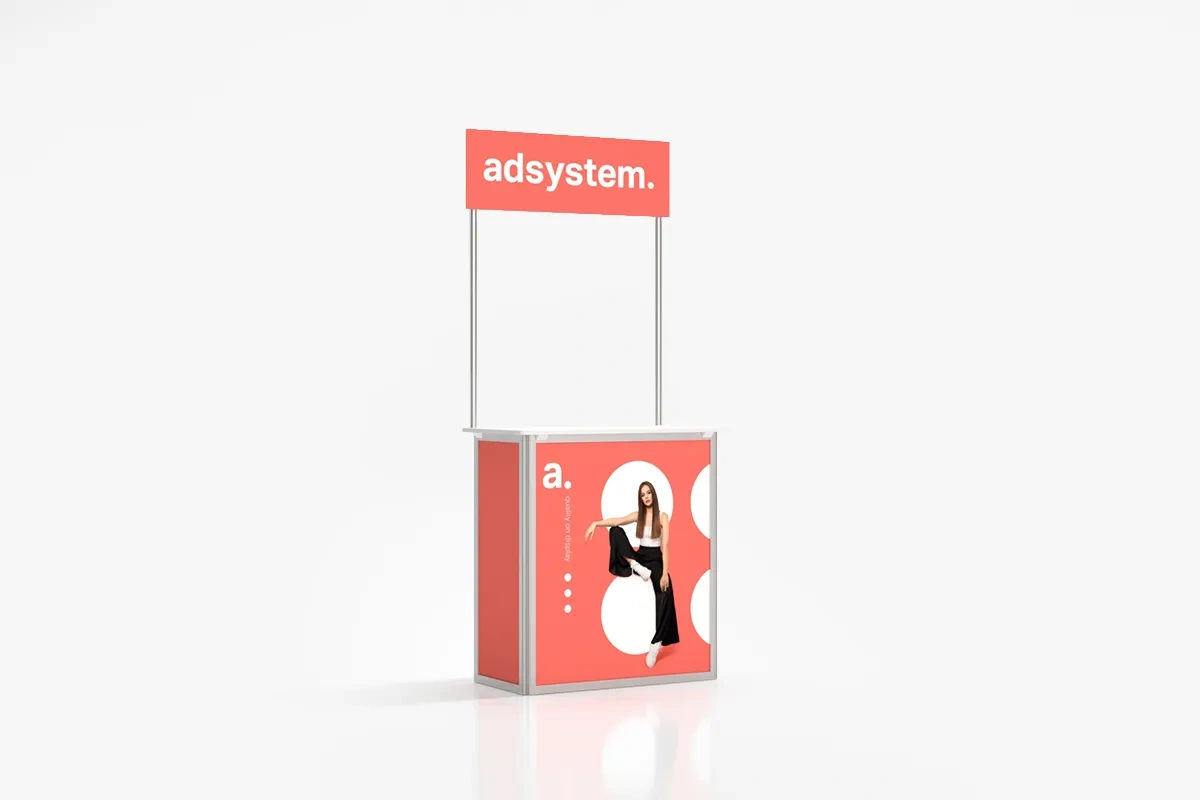 Werbe-Verkostungsstand adBox Standard 90x215 cm