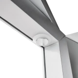 Glass profile Foto montierter Pin in der Konstruktion