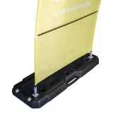 Detail of the graphic mounting system in the adGate Quick Arch gate