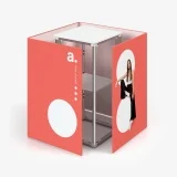 Werbetheke adTribune Cubic Konferenzpult vier separate Seiten