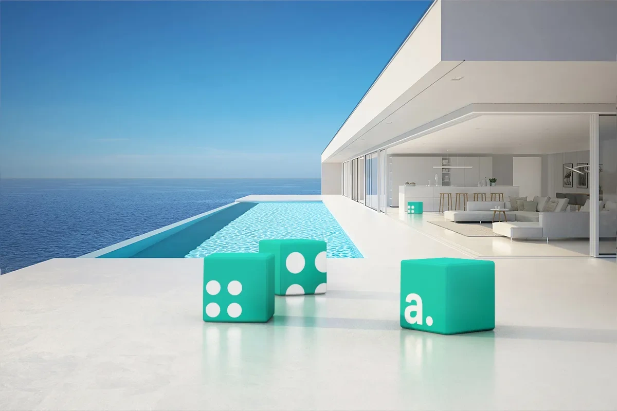 adFoam Cube meble reklamowe taras