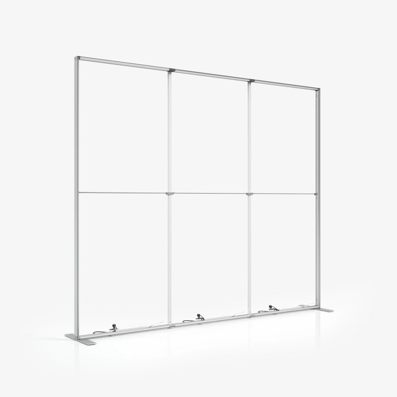 Konstrukcja kasetonu LED adFrame Flex 300x250 – widok techniczny z przodu