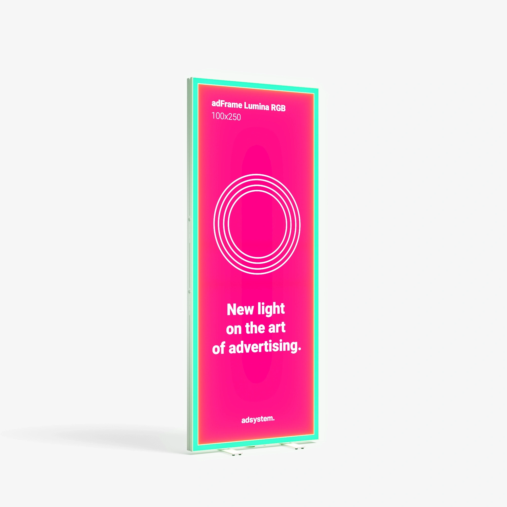 Lumina rgb 100x250 kaseton reklamowy podświetlany