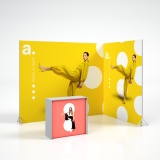 Zestaw targowy Standard DTF ramy reklamowe i trybunka reklamowa