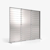 Caixa retroiluminada adFrame Flex LED 300x250 vista lateral com perfil