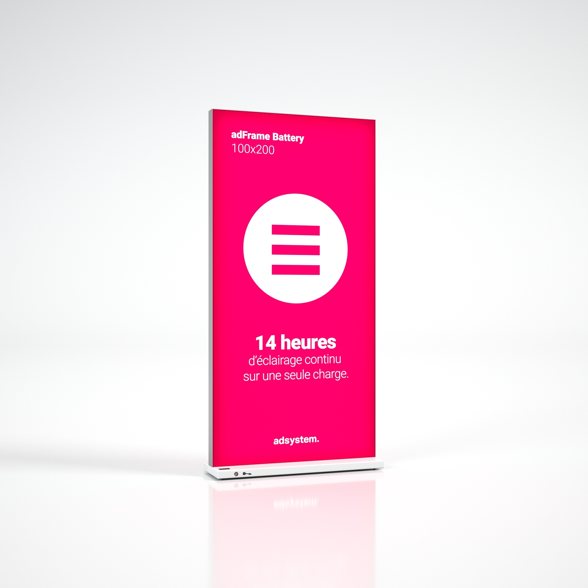 AdFrame Battery france caisson publicitaire 100x200 cm