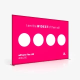 Caixa retroiluminada adFrame Flex LED 400x250 com grafismo promocional