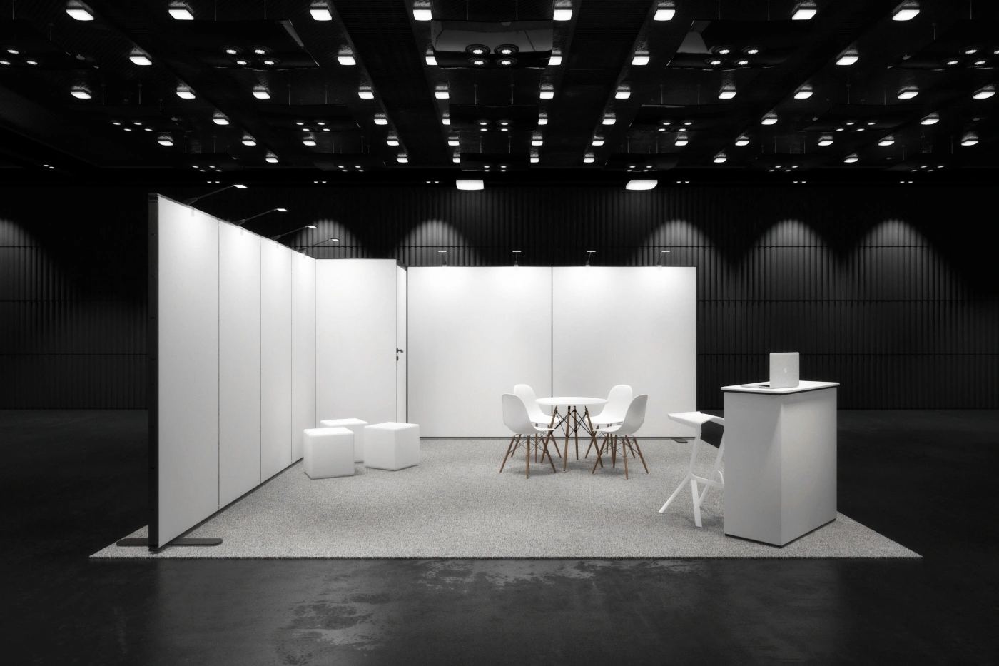 Wstępna wizualizacja stoiska targowego