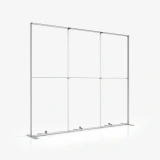 Caixa retroiluminada adFrame Flex LED 300x250 vista da estrutura frontal