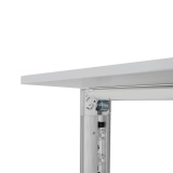 Balcão pop-up detalhe close-up ligação do tampo com a moldura