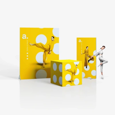 Freestanding advertising frames