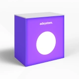 MFrame Tribune desk con porte e frontale retroilluminato