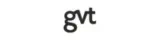 Logo firmy GVT w czarnym kolorze