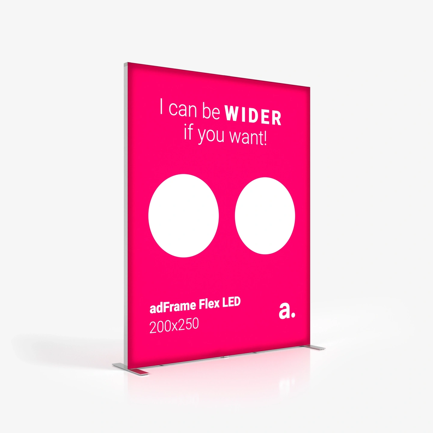 Apresentação da caixa publicitária LED adFrame Flex vídeo instrutivo