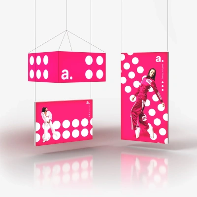 Cajas de luz publicitarias colgantes adFrame