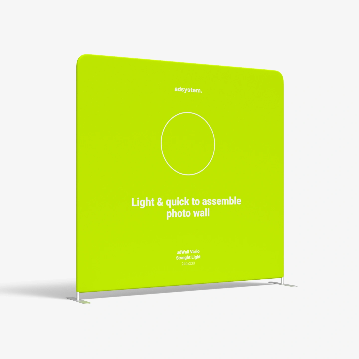 adWall vario droit light 240 cm structure avec impression