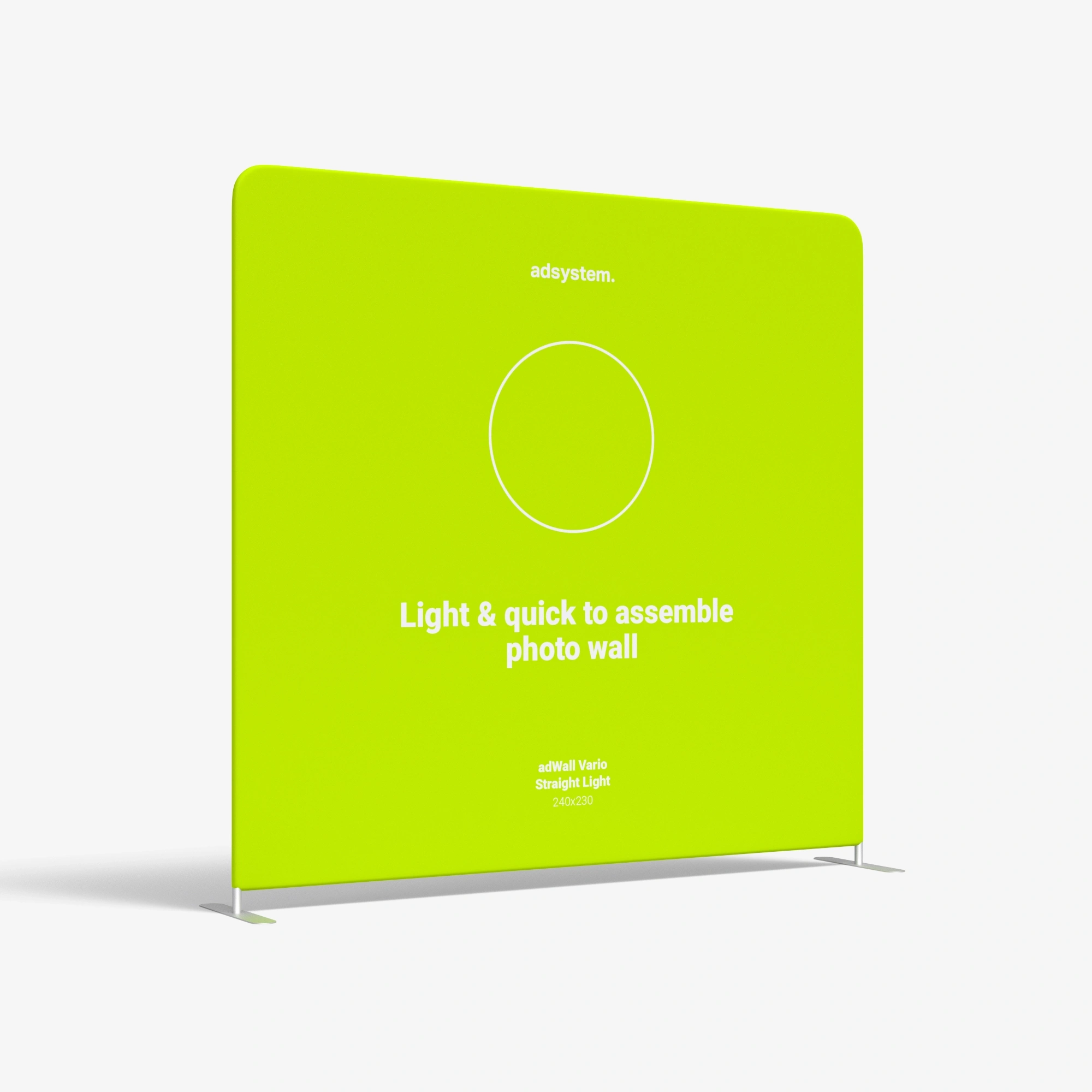 adWall vario reta light 240 cm estrutura com impressão